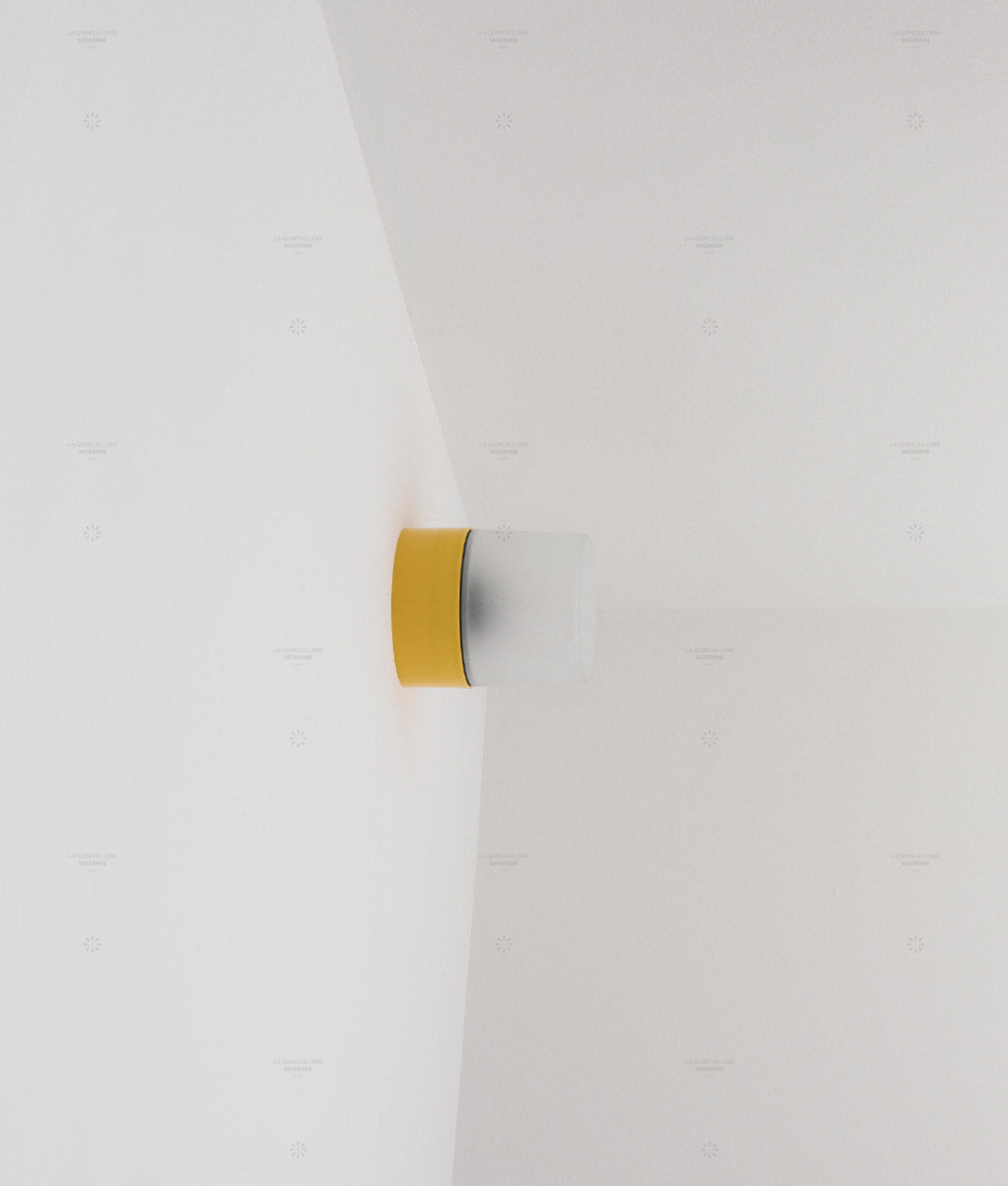 La Quincaillerie moderne - Applique / plafonnier "Punto", jaune tournesol opaline transparente givrée