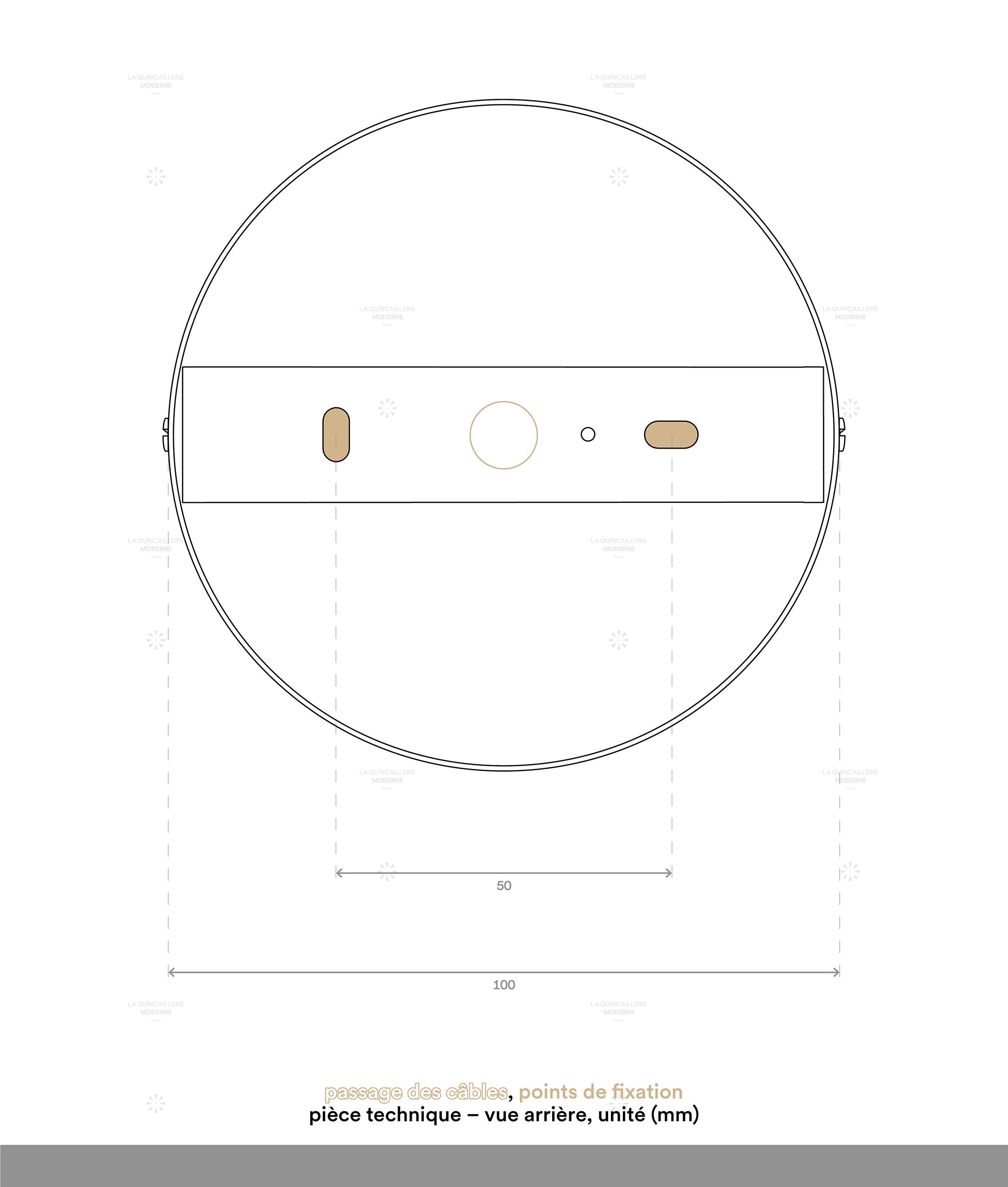 La Quincaillerie moderne - dessin technique pavillon en métal, sortie simple