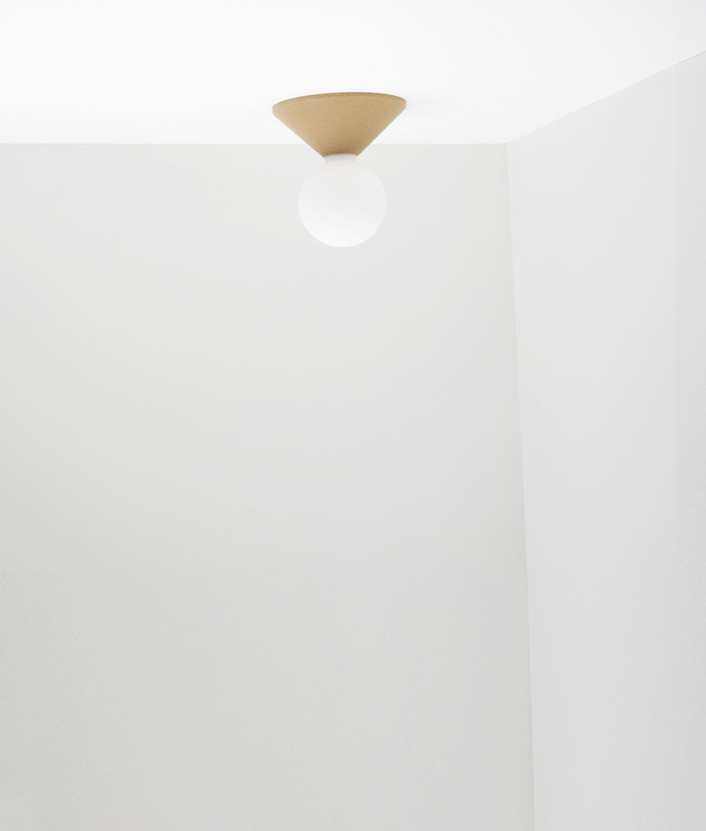 Porte-ampoule "Aimé", sable, petit-modèle