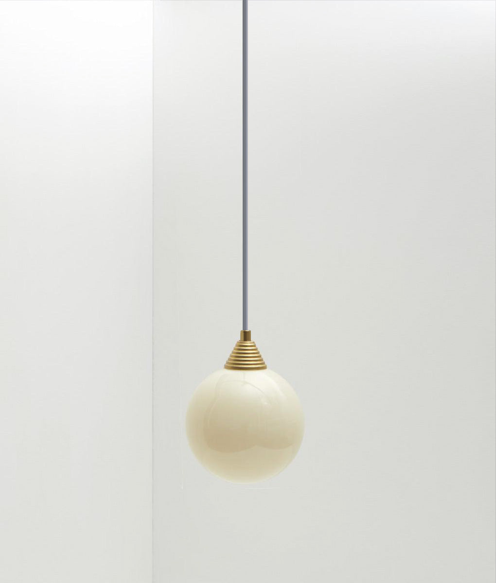 Suspension "Babel", verrerie satinée crème, la Quincaillerie moderne