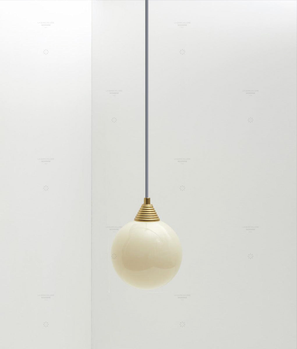 Suspension "Babel", verrerie satinée crème, la Quincaillerie moderne