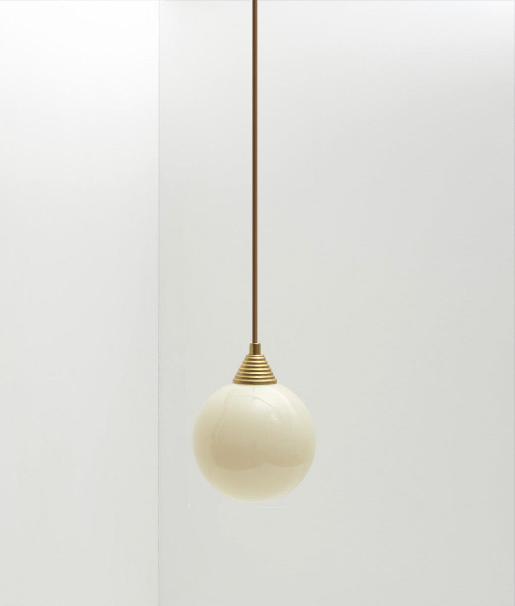 Suspension "Babel", verrerie satinée crème, la Quincaillerie moderne