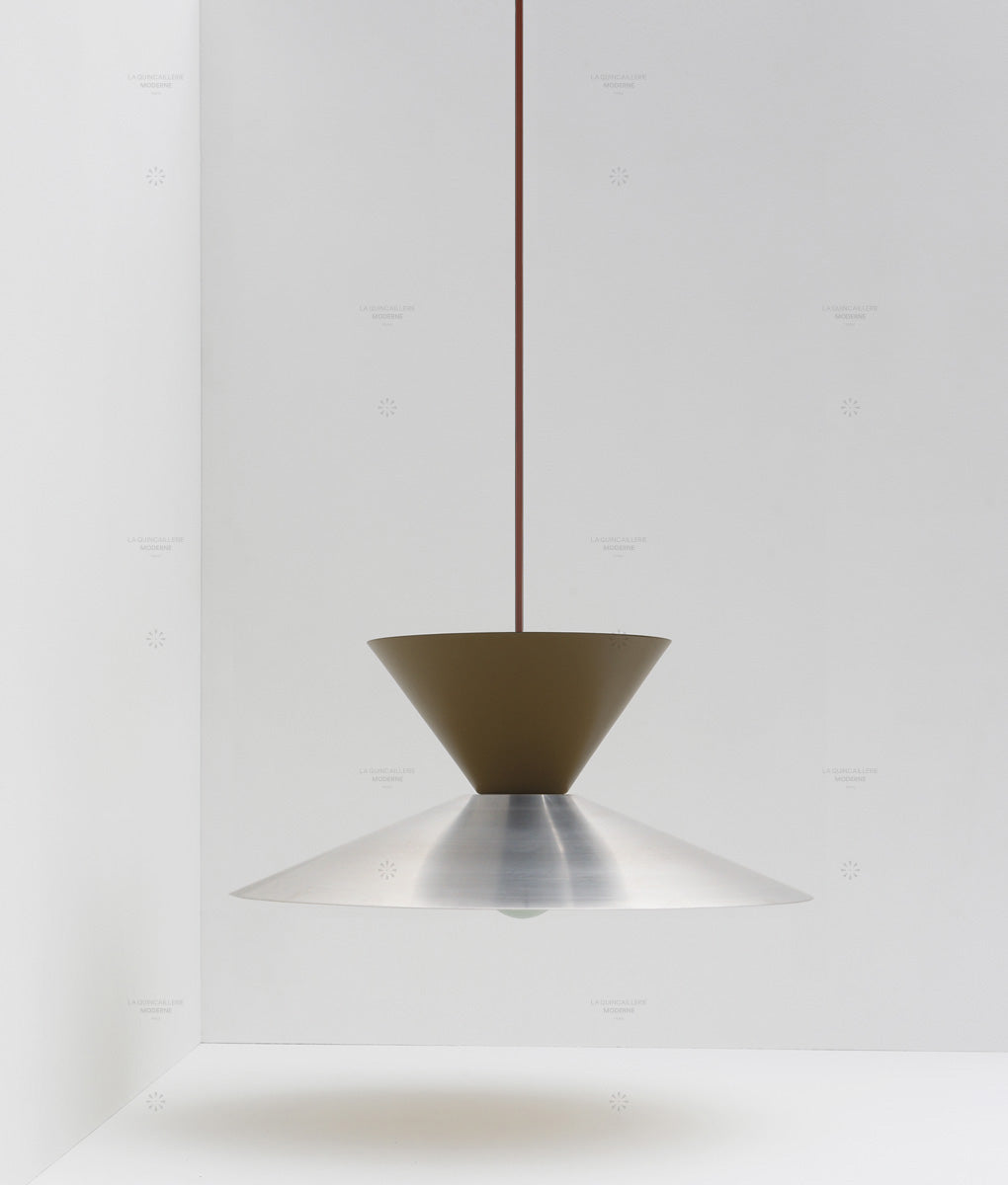 La Quincaillerie moderne- Suspension "Belle de nuit" aluminium brossé