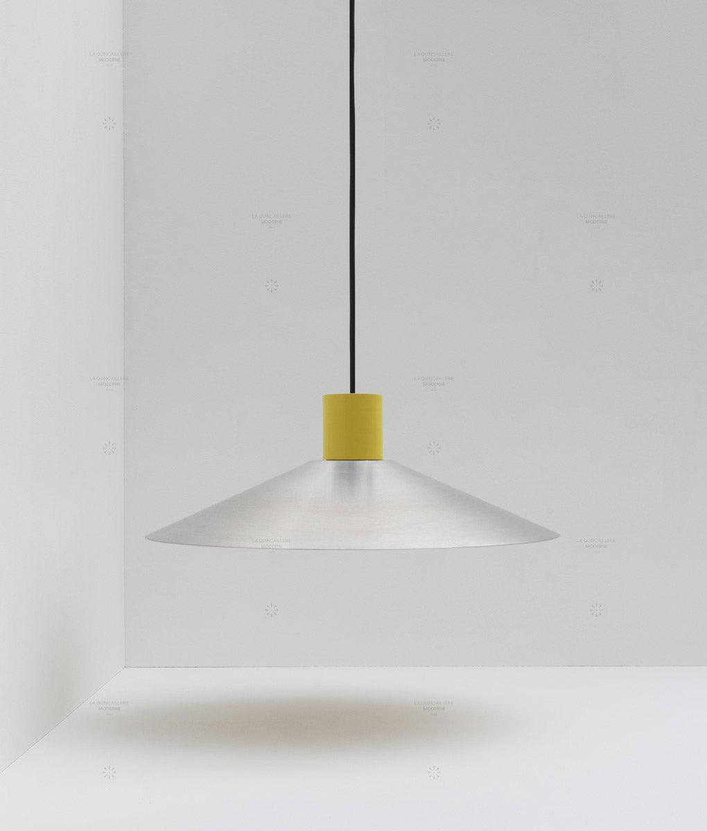 La Quincaillerie moderne- Suspension "Belle de nuit" évasée en aluminium brossé