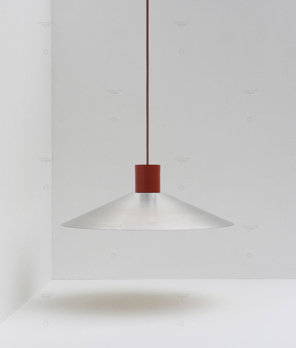 La Quincaillerie moderne- Suspension "Belle de nuit" évasée en aluminium brossé