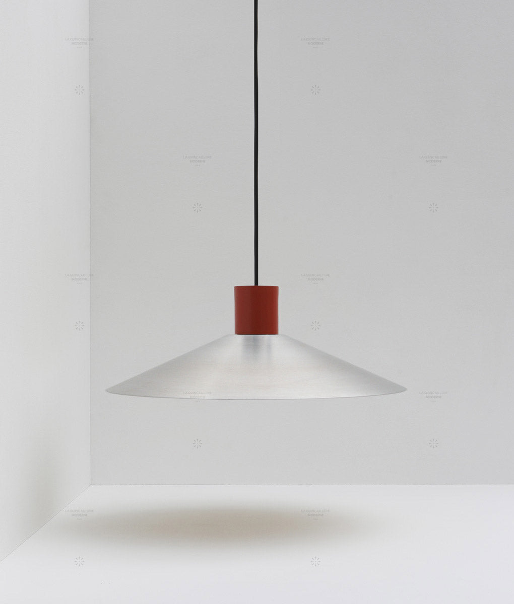 La Quincaillerie moderne- Suspension "Belle de nuit" évasée en aluminium brossé