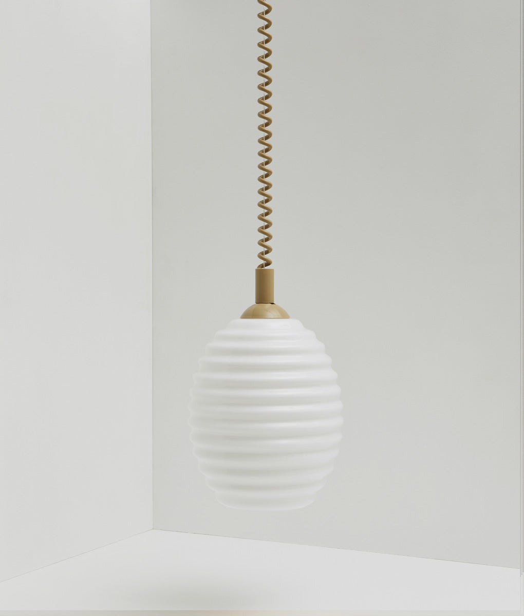 Suspension monte et baisse "Coup de fil", modèle III, câble beige