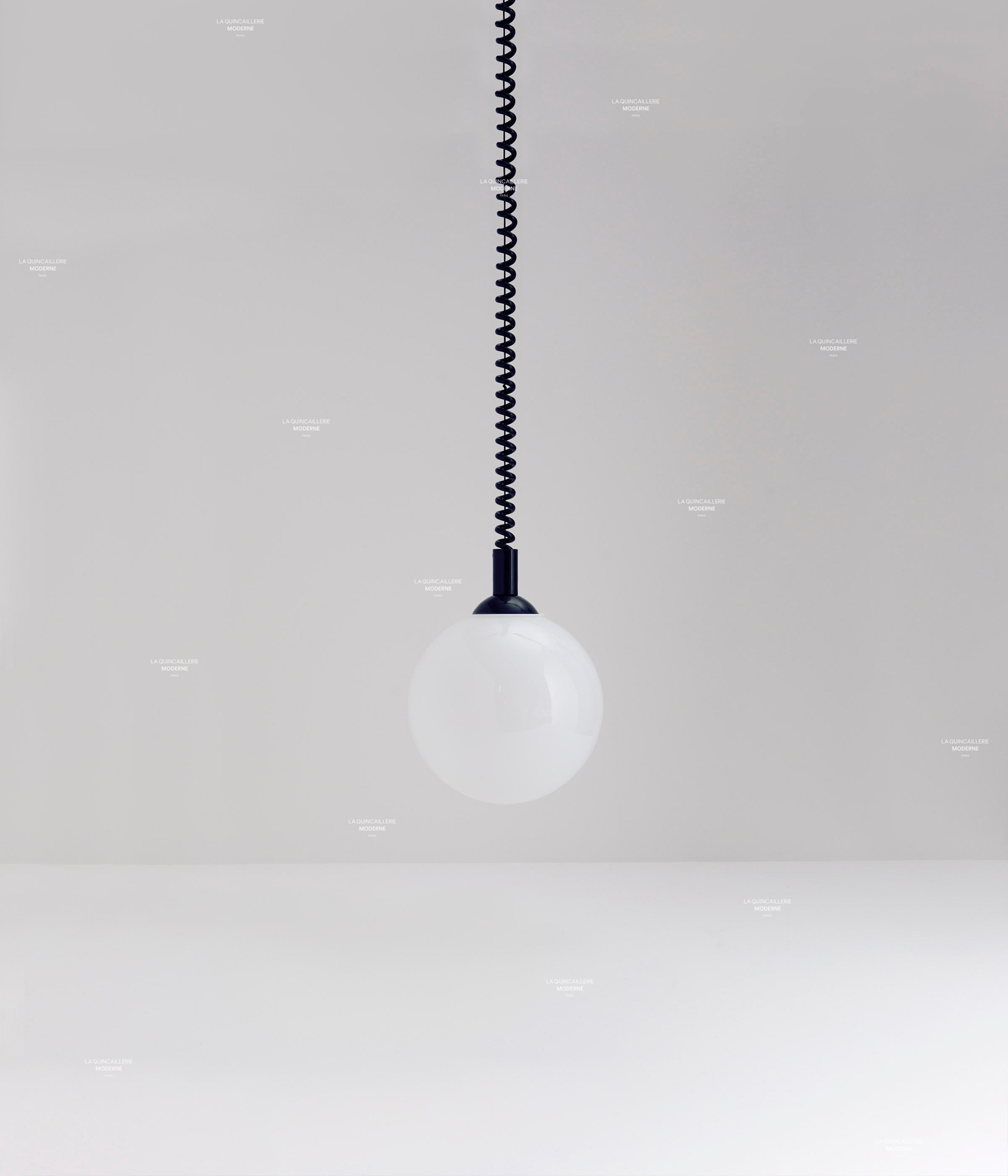 Suspension monte et baisse "Coup de fil", grand globe - ø 20 cm