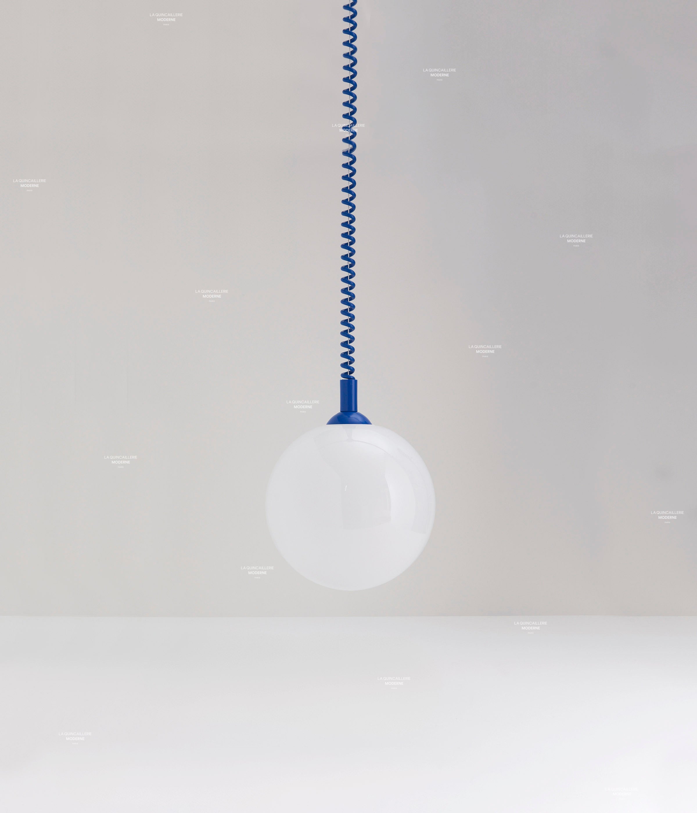 Suspension monte et baisse "Coup de fil", très grand globe - ø 25 cm
