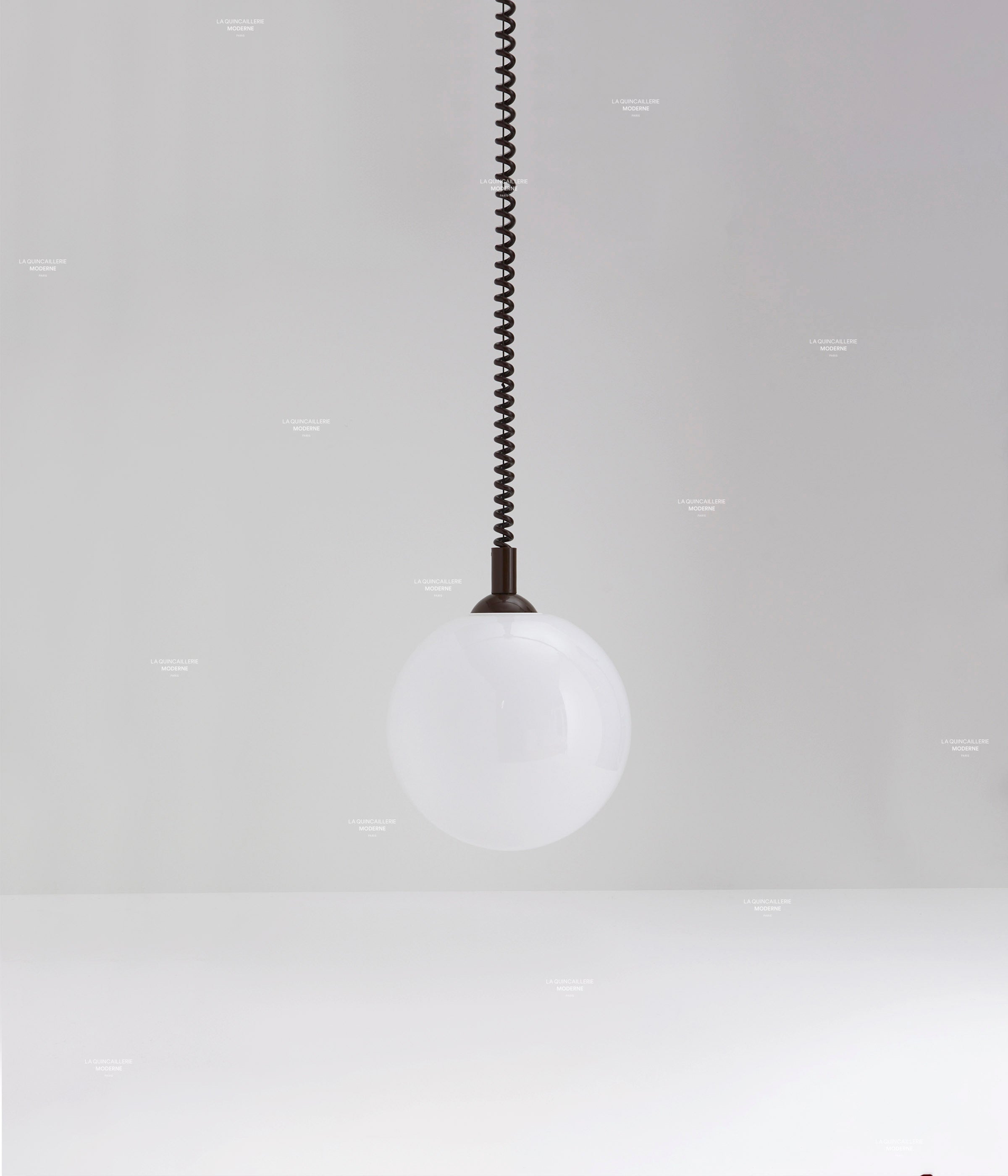 Suspension monte et baisse "Coup de fil", très grand globe - ø 25 cm
