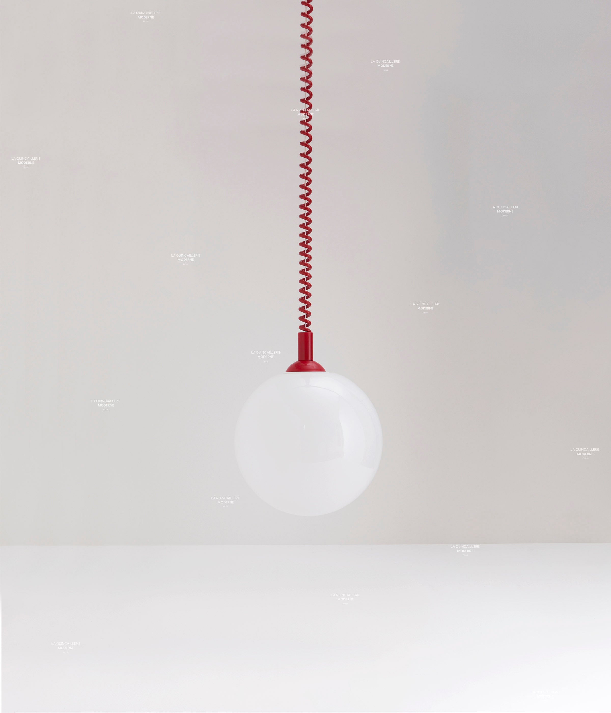 Suspension monte et baisse "Coup de fil", très grand globe - ø 25 cm