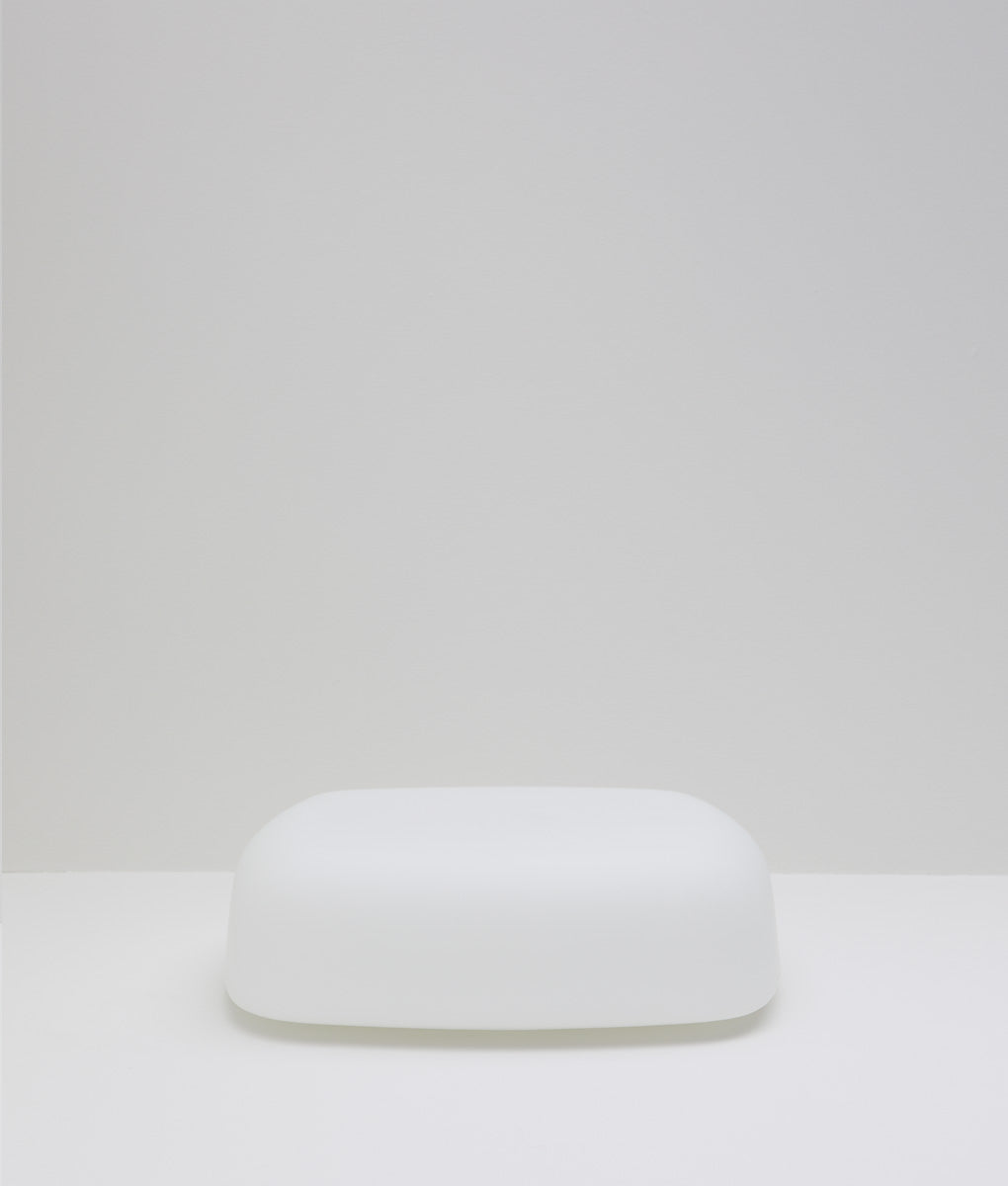 Verrerie de remplacement pour les plafonniers "Circulations", carré, grand modèle, opaline mate - La Quincaillerie moderne