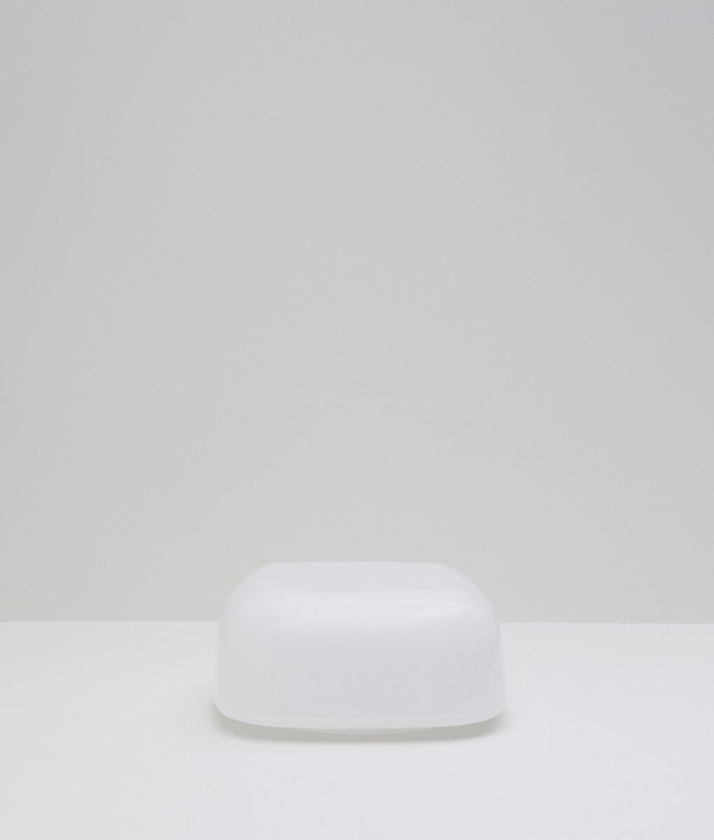 Verrerie de remplacement pour les plafonniers "Circulations", carré, petit modèle, opaline satinée - La Quincaillerie moderne