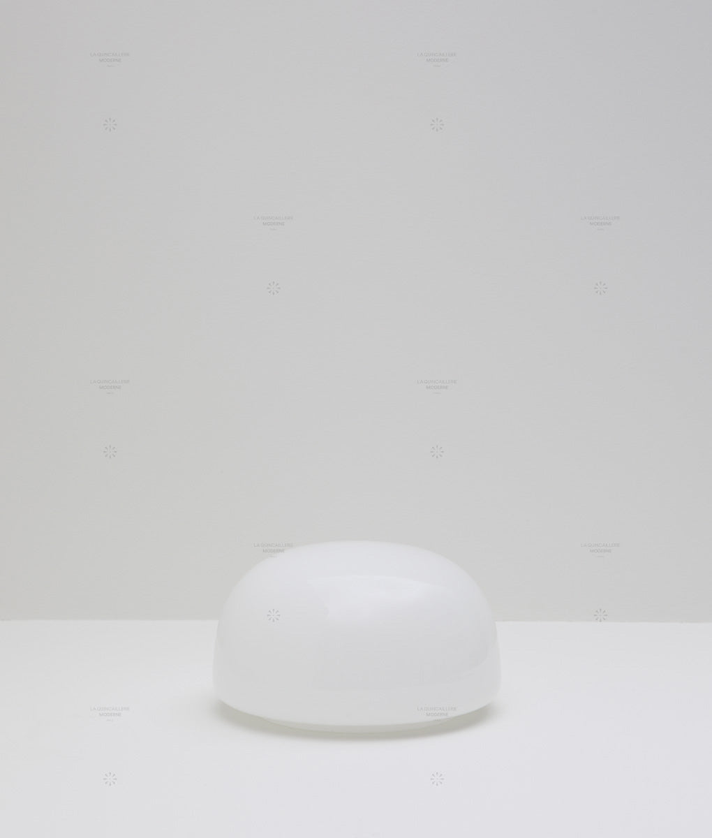 Verrerie de remplacement pour les plafonniers "Circulations", "champignon", en opaline