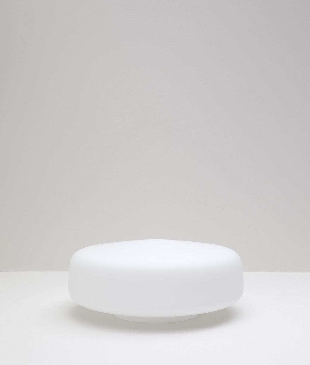 Verrerie de remplacement pour les plafonniers "Circulations", circulaire, grand modèle, opaline mate - La Quincaillerie moderne