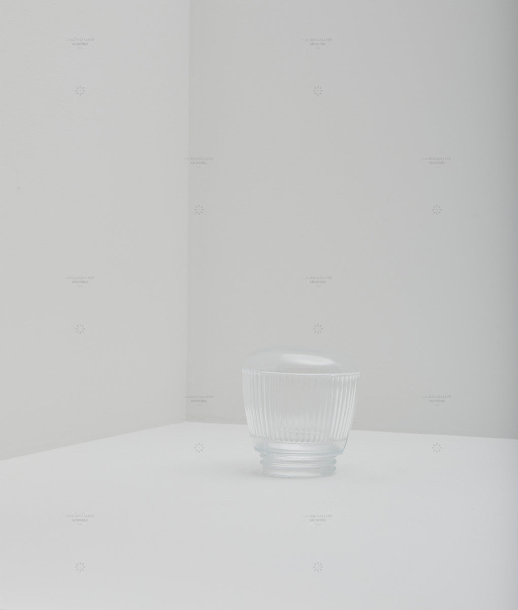 La Quincaillerie moderne - Verrerie à visser transparente cannelures latérales légères , filetage ø 84,5 mm