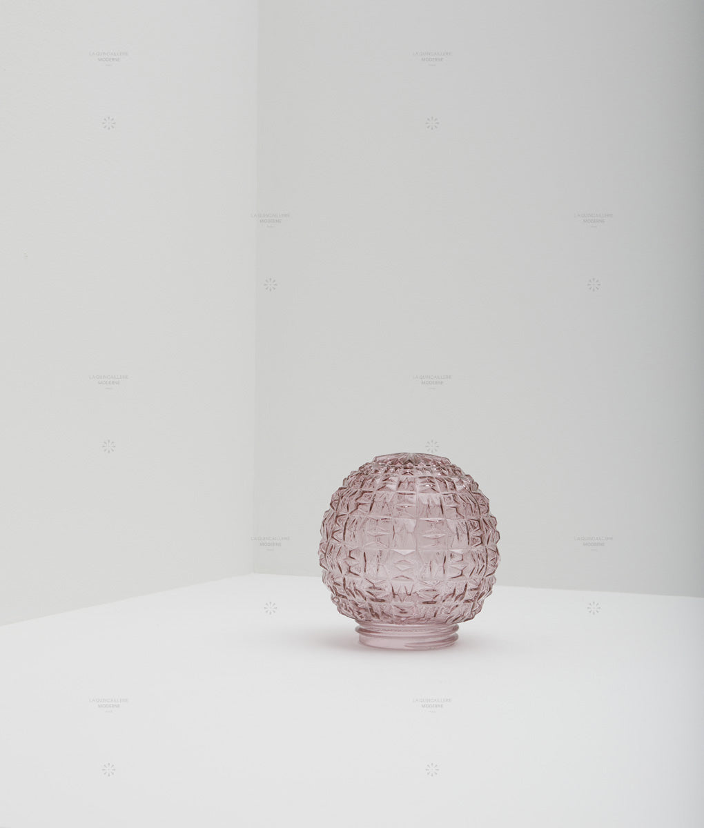 Verrerie à visser transparente, surface diamantée, filetage ø 84,5 mm