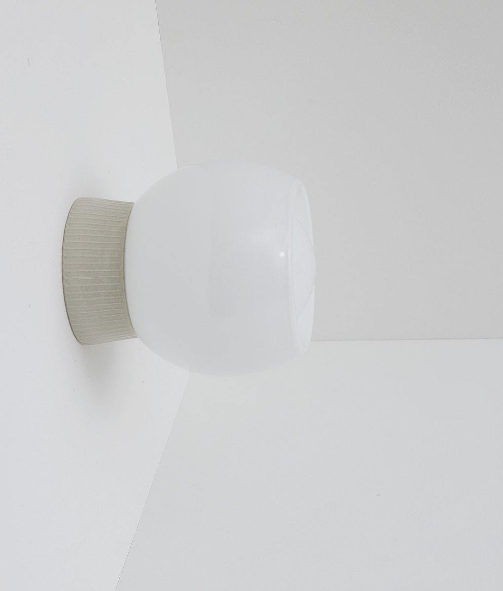 Applique "Grège" en porcelaine industrielle, verrerie corolle
