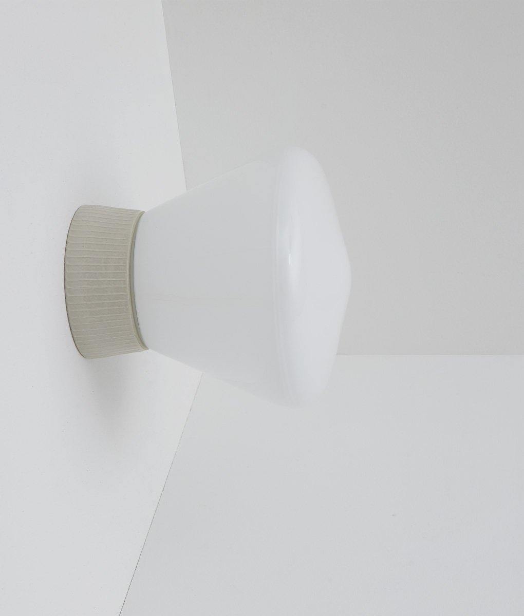 Applique "Grège" en porcelaine industrielle, verrerie pointe