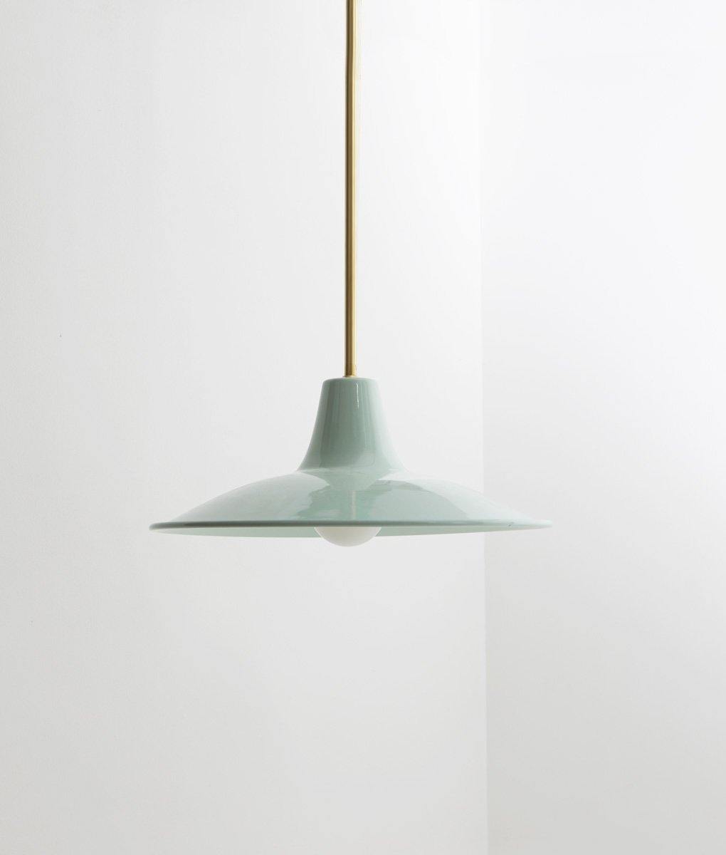 Lustre "Élémentaire" laiton, vert pastel, moyen