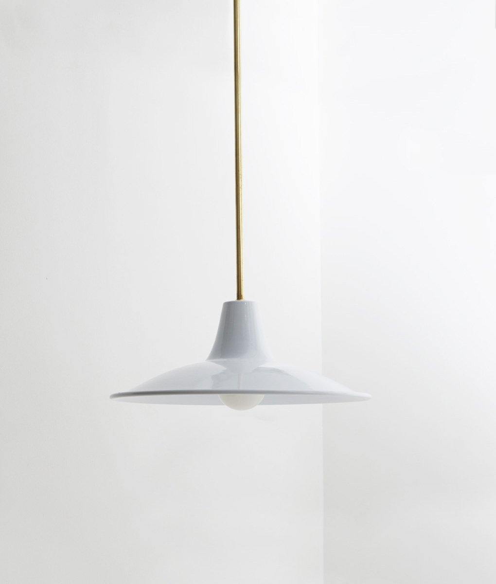 Lustre "Élémentaire" laiton, blanc, grand