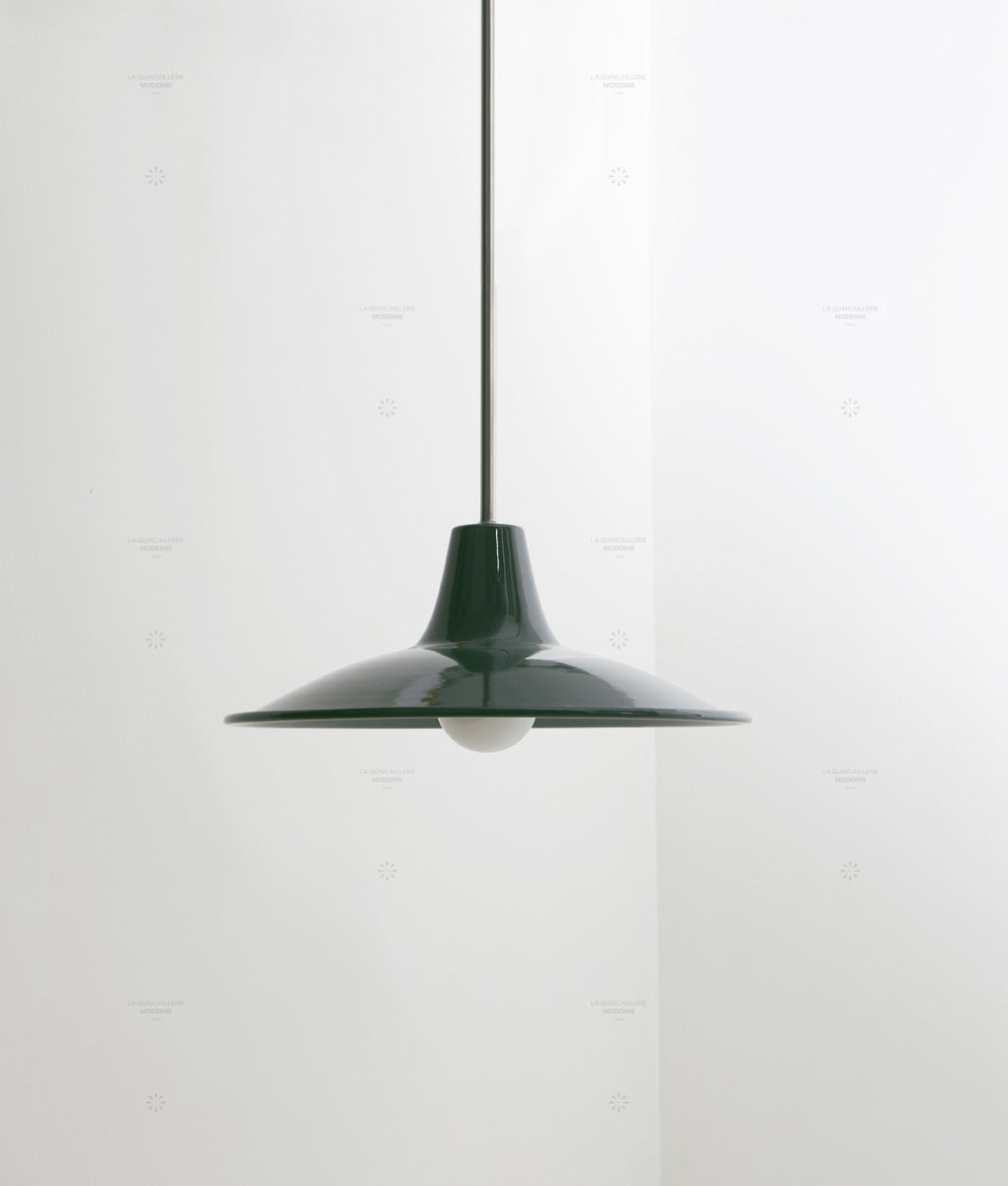 Lustre "Élémentaire" métal, vert profond, moyen