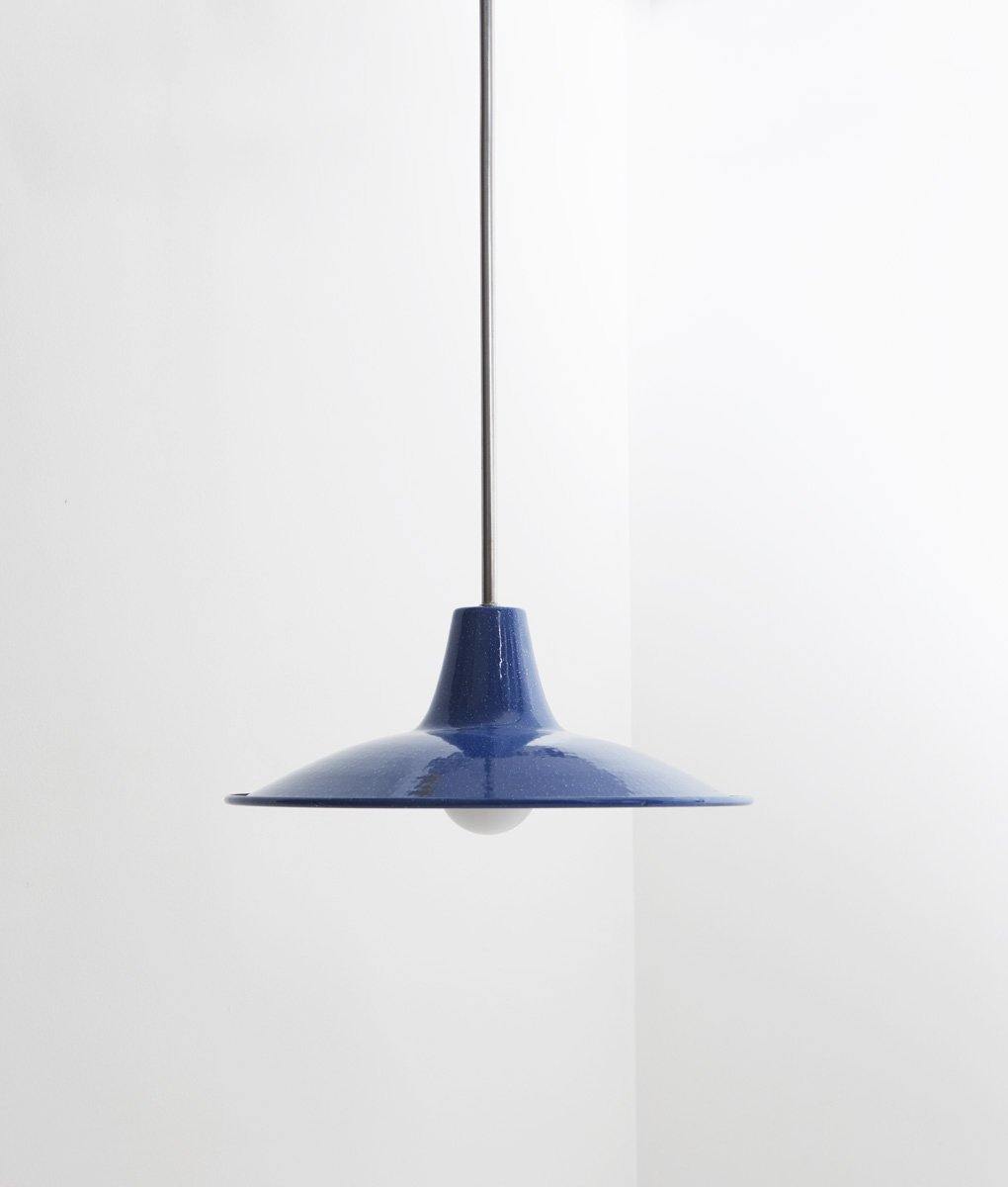 Lustre "Élémentaire" métal, bleu nuit étoilé, grand