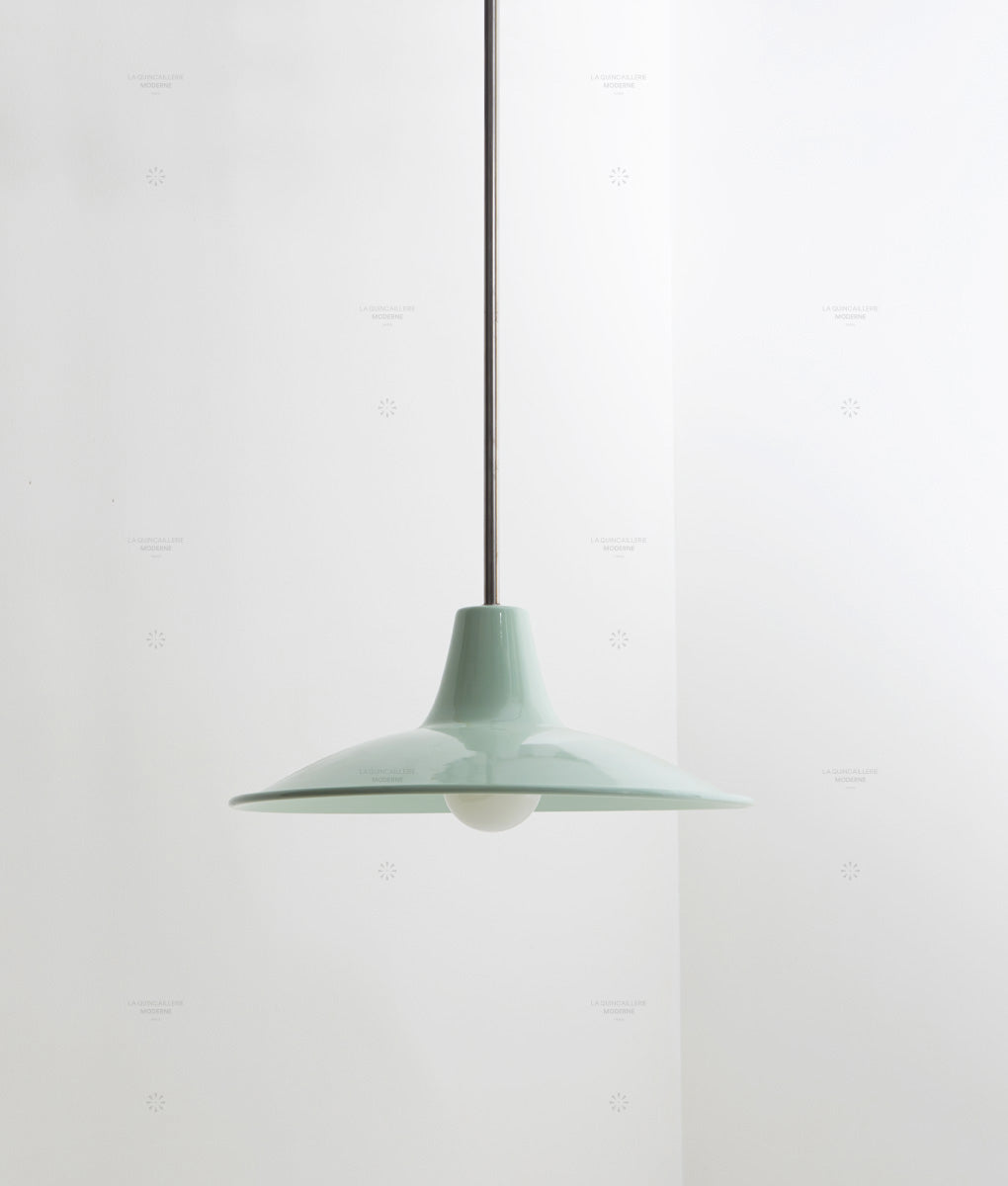 Lustre "Élémentaire" métal, vert pastel, grand