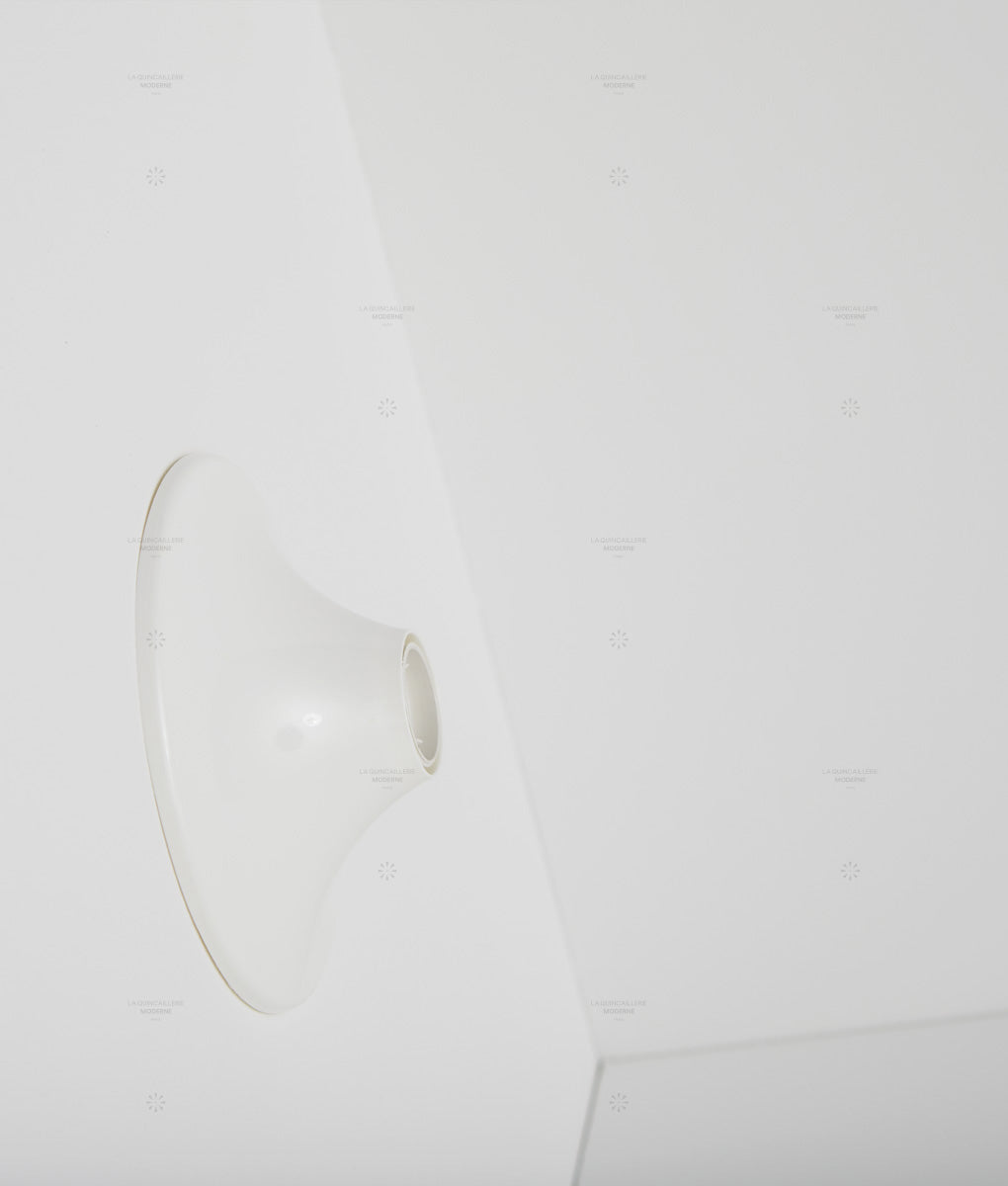 Porte-ampoule disque blanc, petit modèle