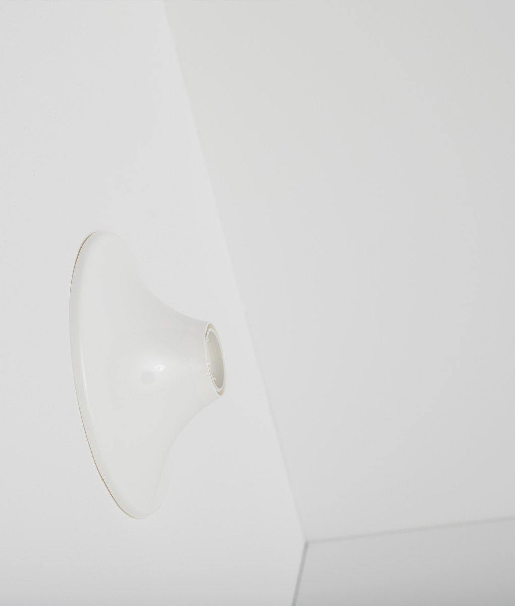 Porte-ampoule disque blanc, petit modèle