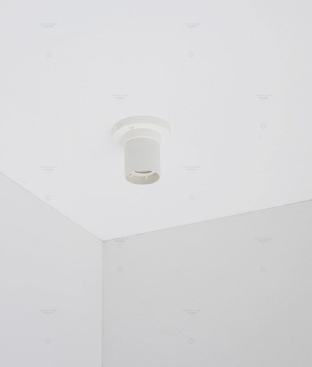 Porte-ampoule tube blanc