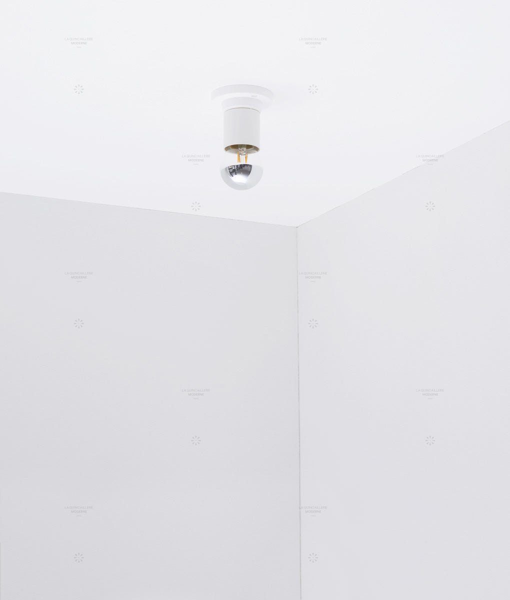 Porte-ampoule tube blanc