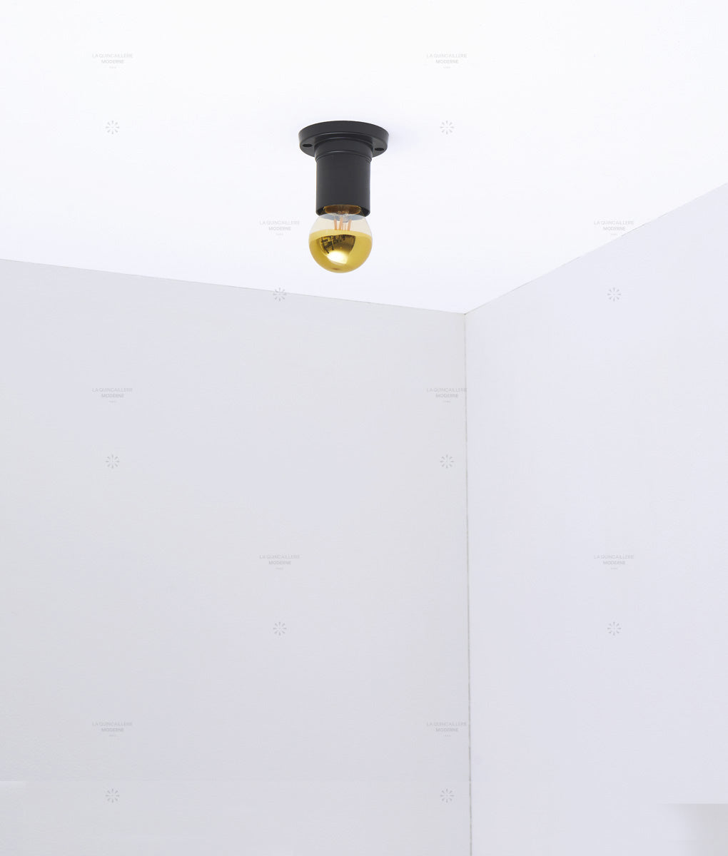 Porte-ampoule tube noir
