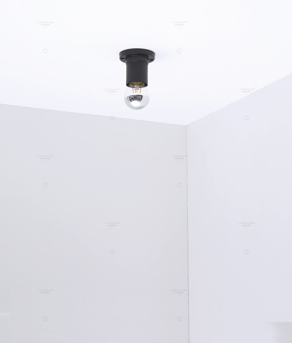 Porte-ampoule tube noir