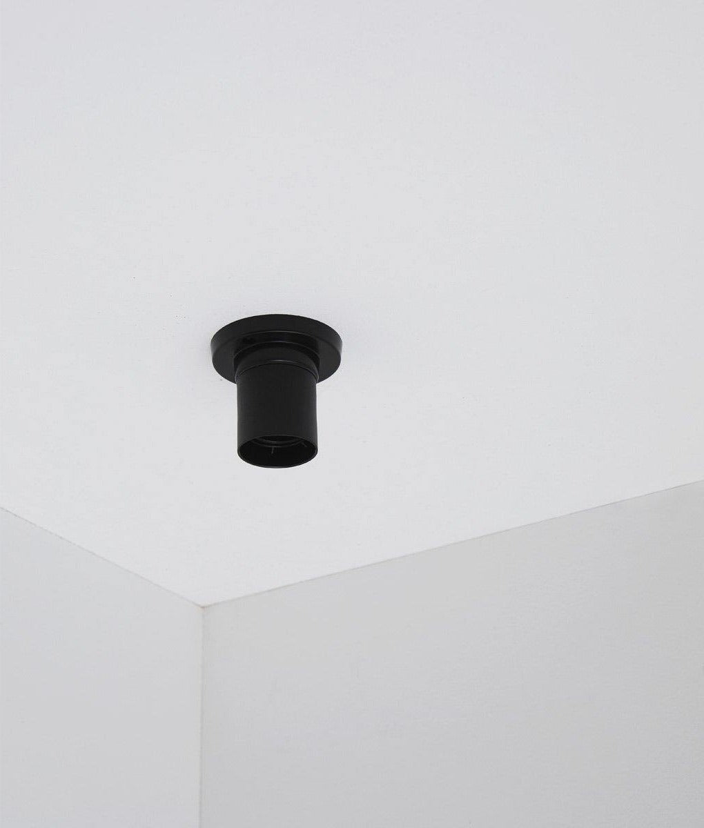 Porte-ampoule tube noir