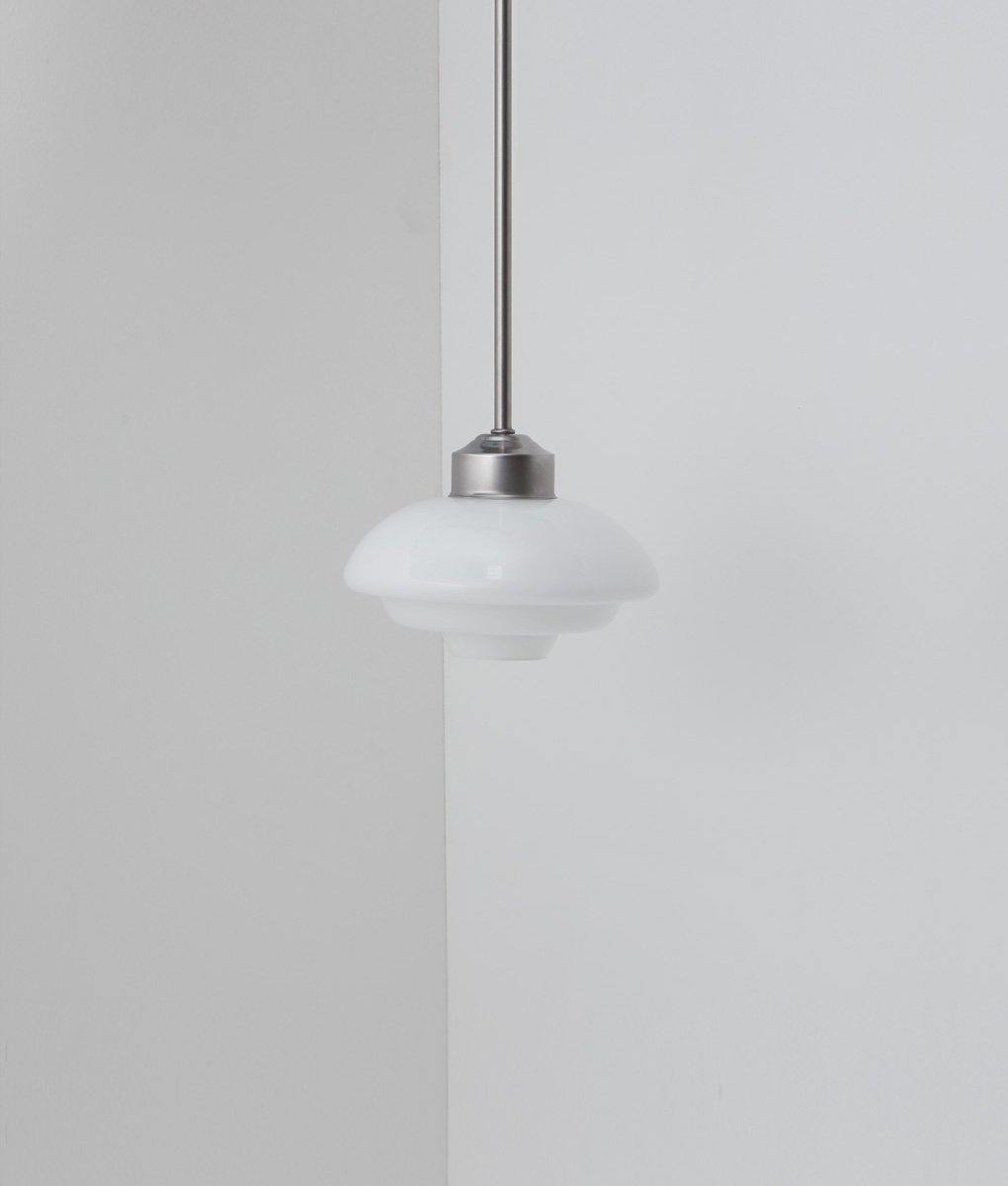 Suspension "Bistro", verrerie en opaline "artichaut", modèle court