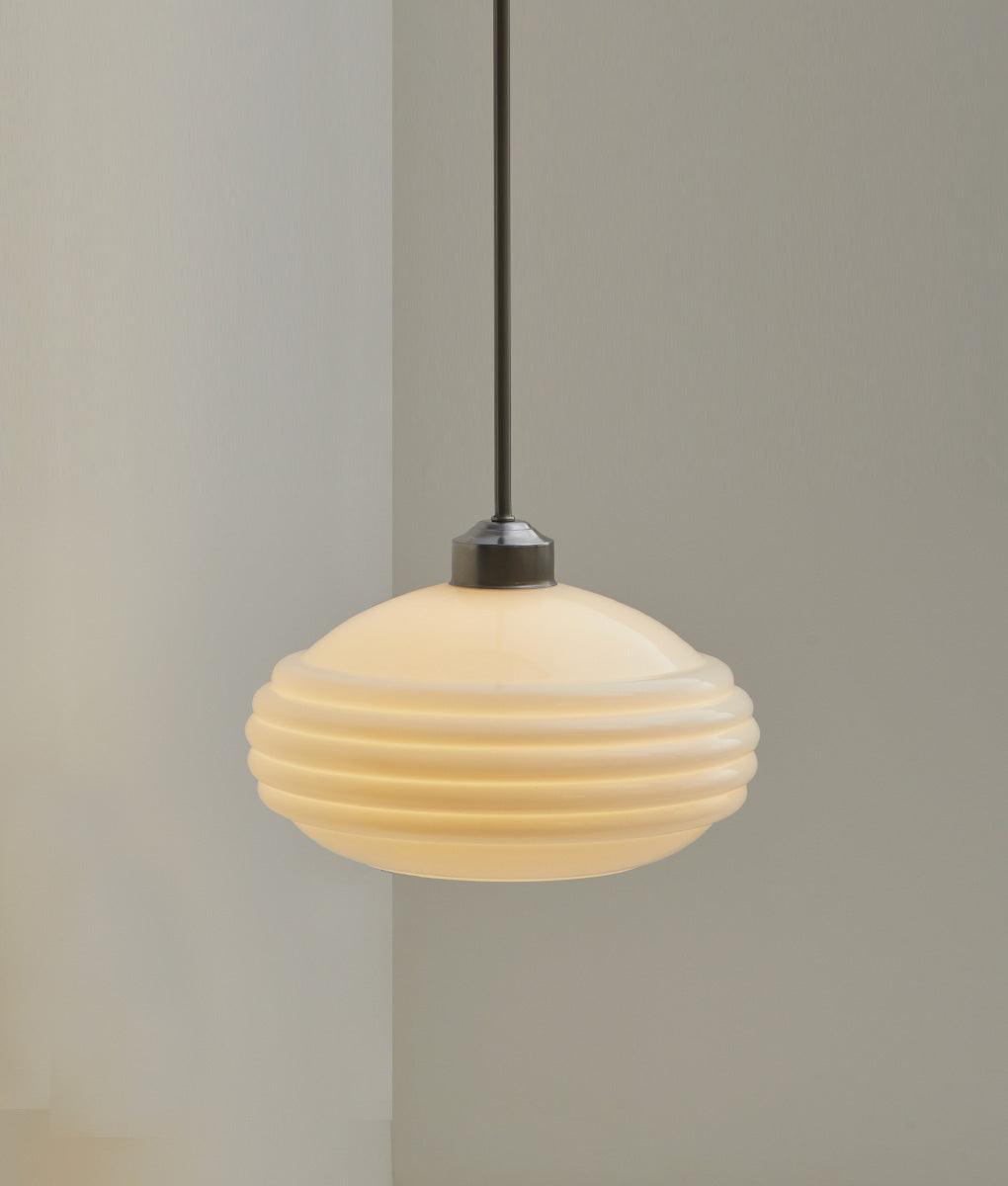 Suspension "Bistro", verrerie "Anneaux II" satinée, modèle moyen