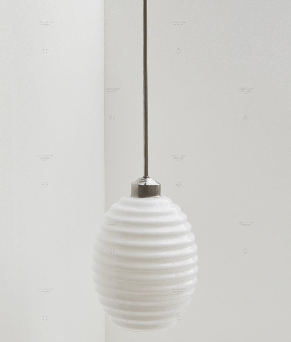 Suspension "Bistro", verrerie "Anneaux III" satinée, modèle long