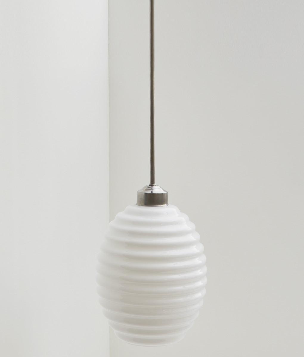 Suspension "Bistro", verrerie "Anneaux III" satinée, modèle long