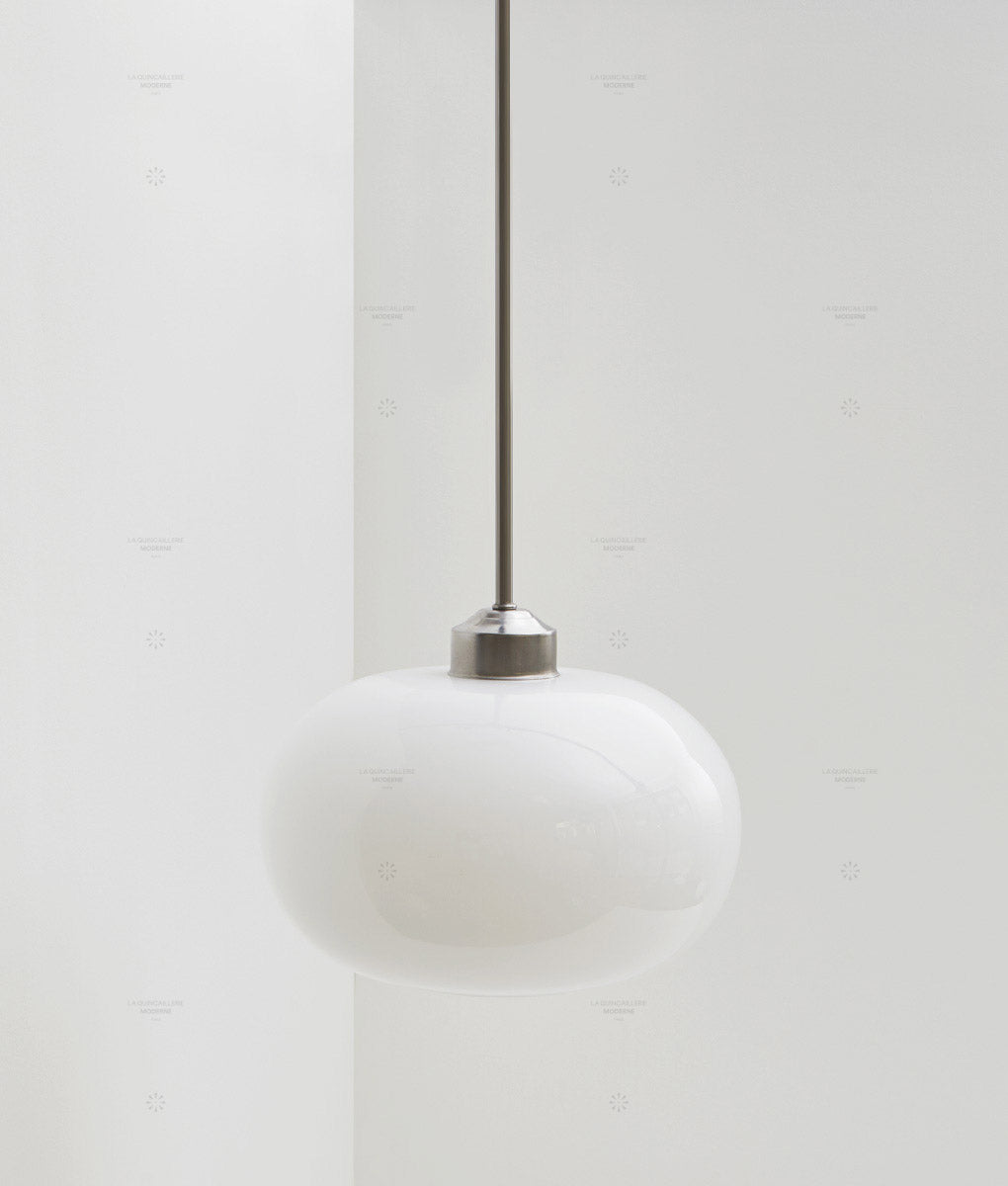 Suspension "Bistro", verrerie "Nuage" satinée - La Quincaillerie moderne
