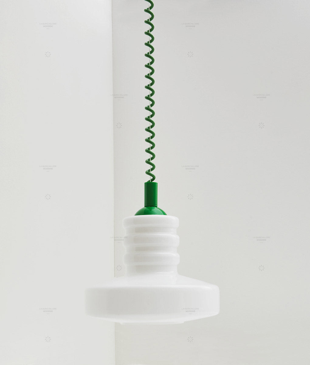 Suspension monte et baisse "Coup de fil", modèle I, câble vert vif
