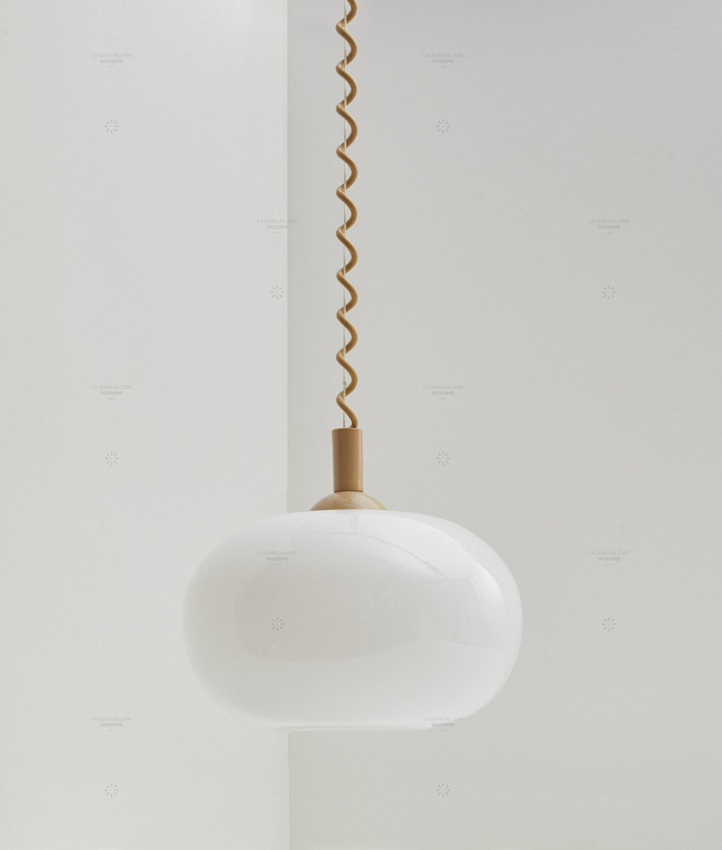 Suspension monte et baisse "Coup de fil", modèle IV, câble beige