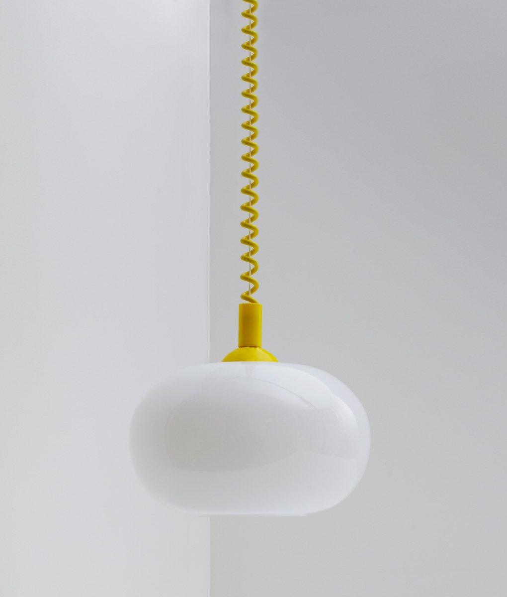 Suspension monte et baisse "Coup de fil", modèle IV, câble jaune vif