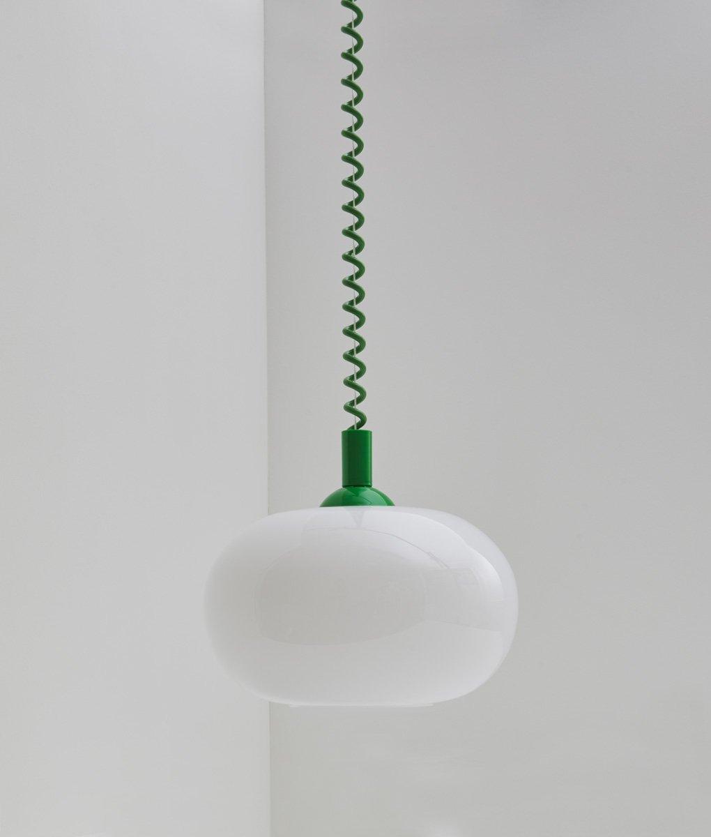 Suspension monte et baisse "Coup de fil", modèle IV, câble vert vif