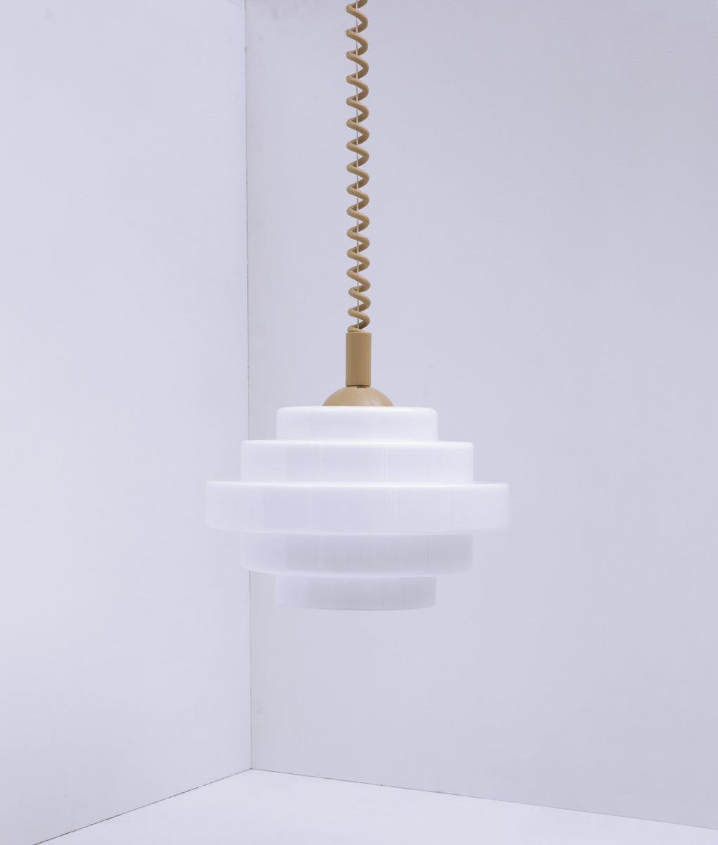 Suspension monte et baisse "Coup de fil", modèle V, câble beige