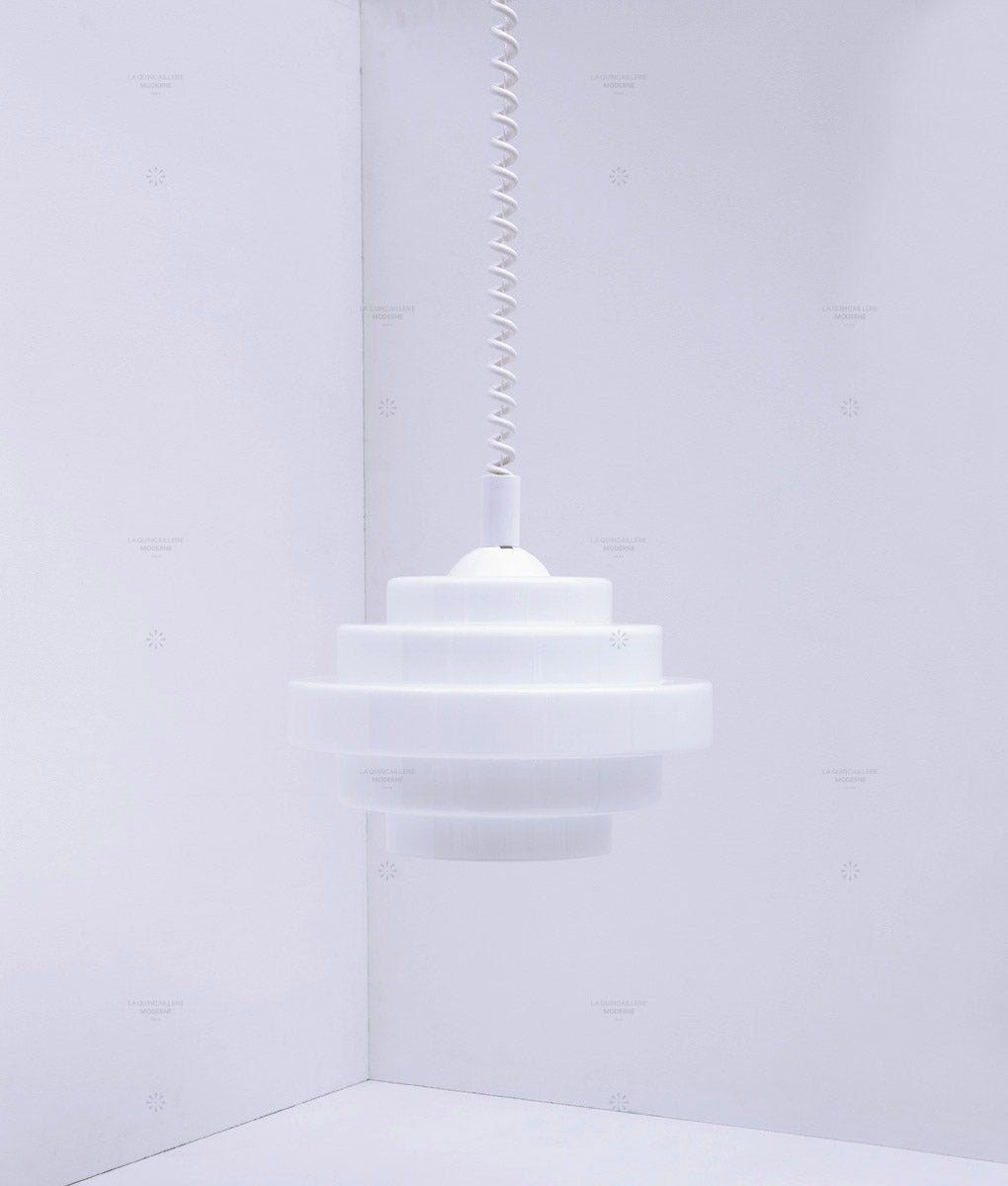 Suspension monte et baisse "Coup de fil", modèle V, câble blanc