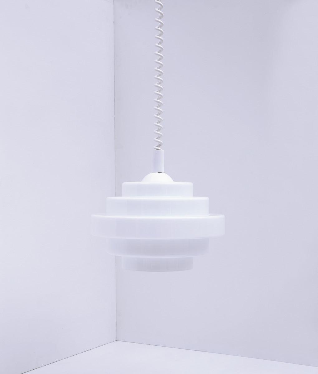 Suspension monte et baisse "Coup de fil", modèle V, câble blanc