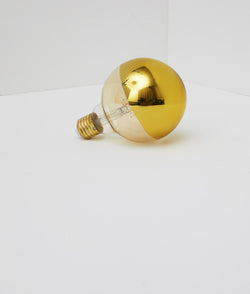 Ampoule globe E27 à calotte dorée haute, grand modèle LED