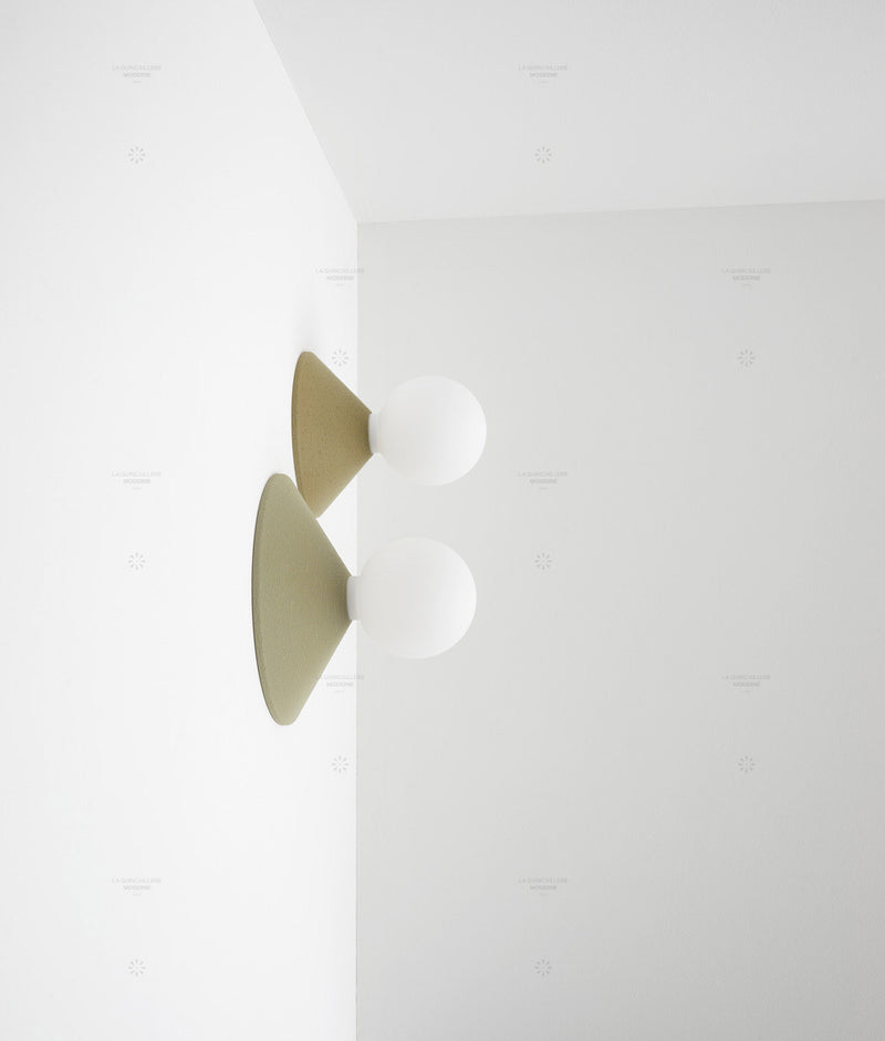 Porte-ampoule "Aimé", argile, petit-modèle, grand-modèle