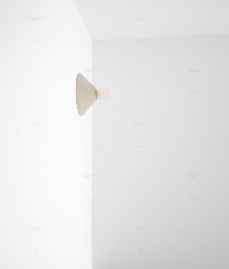 Porte-ampoule "Aimé", écru, petit-modèle
